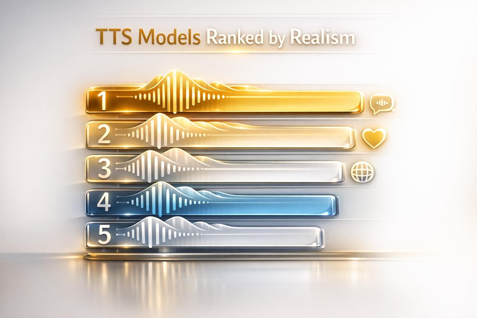 TTS Models Ranked by Realism